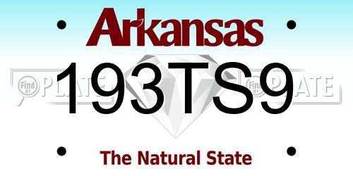 193TS9 Arkansas License Plate