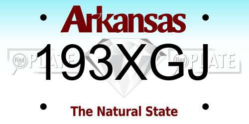193XGJ Arkansas License Plate