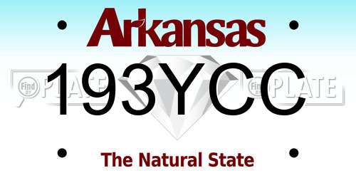 193YCC Arkansas License Plate
