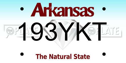 193YKT Arkansas License Plate
