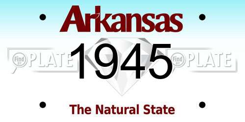 1945 Arkansas License Plate