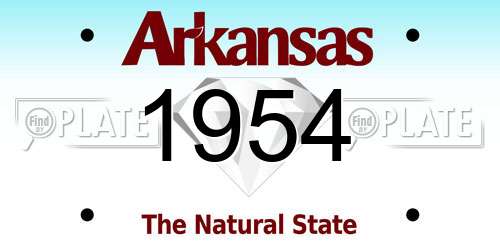 1954 Arkansas License Plate