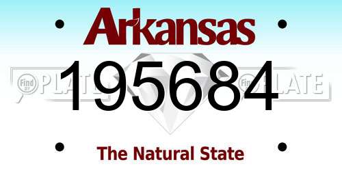195684 Arkansas License Plate