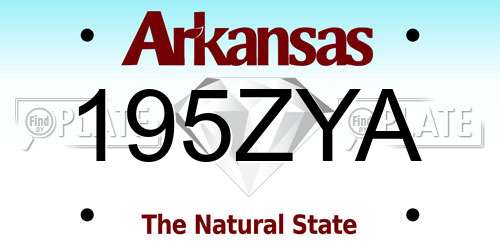 195ZYA Arkansas License Plate