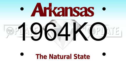 1964KO Arkansas License Plate