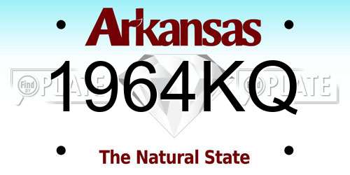 1964KQ Arkansas License Plate