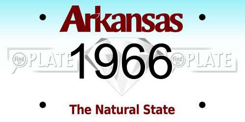 1966 Arkansas License Plate