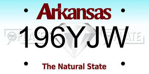 196YJW Arkansas License Plate