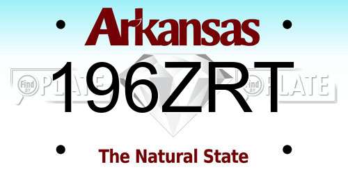 196ZRT Arkansas License Plate