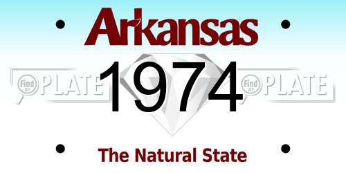 1974 Arkansas License Plate
