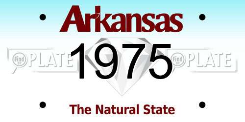 1975 Arkansas License Plate