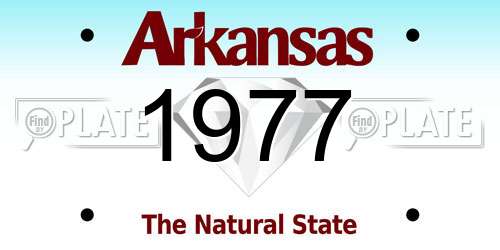 1977 Arkansas License Plate