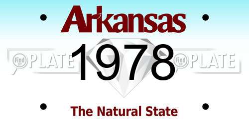 1978 Arkansas License Plate