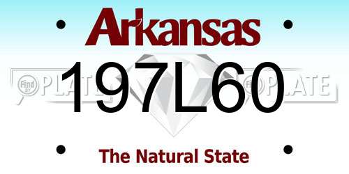 197L60 Arkansas License Plate