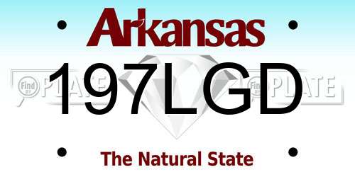 197LGD Arkansas License Plate