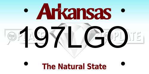 197LGO Arkansas License Plate