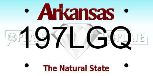 197LGQ Arkansas License Plate