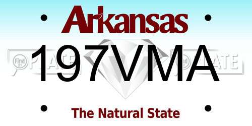 197VMA Arkansas License Plate
