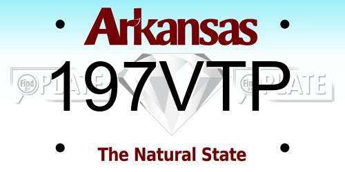 197VTP Arkansas License Plate