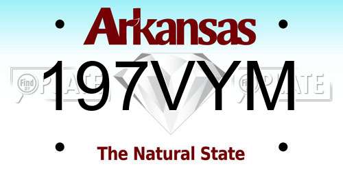 197VYM Arkansas License Plate