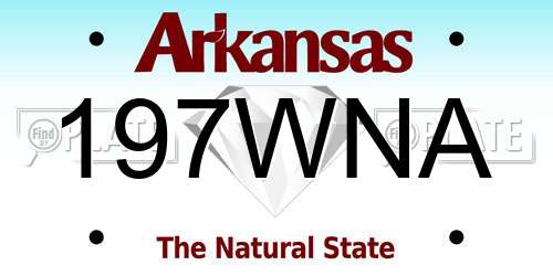 197WNA Arkansas License Plate