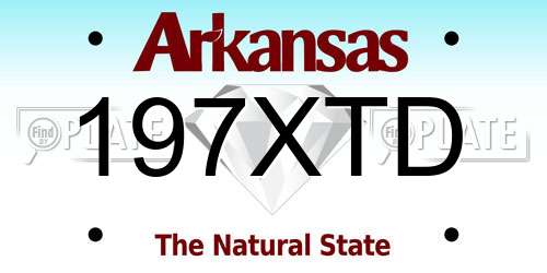 197XTD Arkansas License Plate