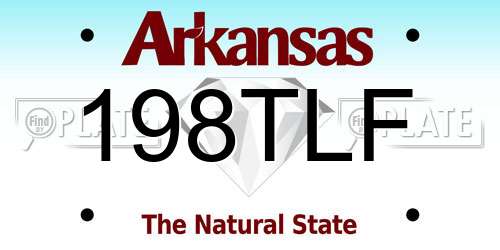 198TLF Arkansas License Plate