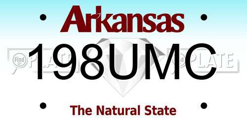 198UMC Arkansas License Plate