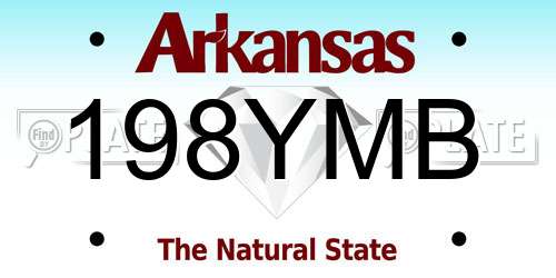 198YMB Arkansas License Plate