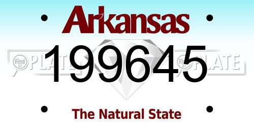199645 Arkansas License Plate
