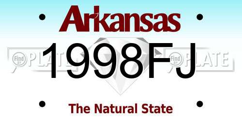 1998FJ Arkansas License Plate