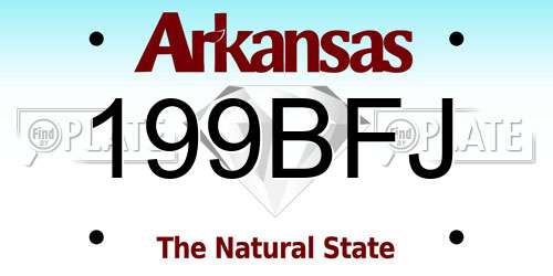 199BFJ Arkansas License Plate
