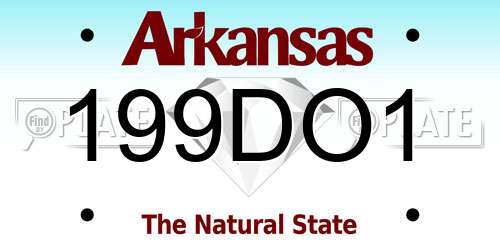 199DO1 Arkansas License Plate