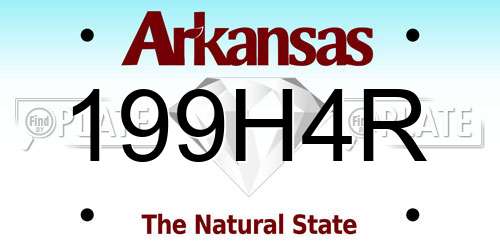 199H4R Arkansas License Plate
