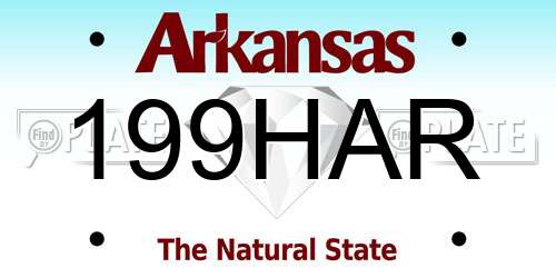 199HAR Arkansas License Plate
