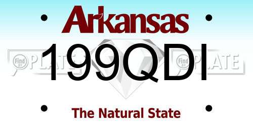 199QDI Arkansas License Plate