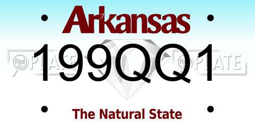 199QQ1 Arkansas License Plate