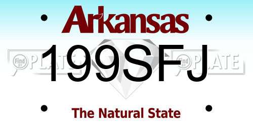 199SFJ Arkansas License Plate