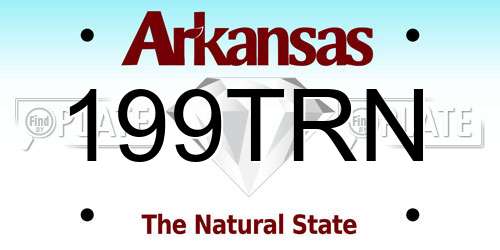 199TRN Arkansas License Plate