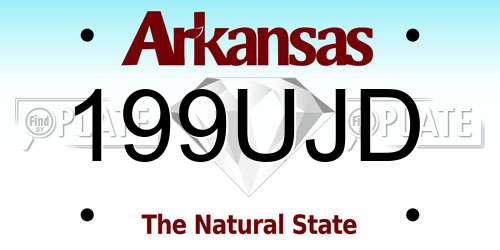 199UJD Arkansas License Plate