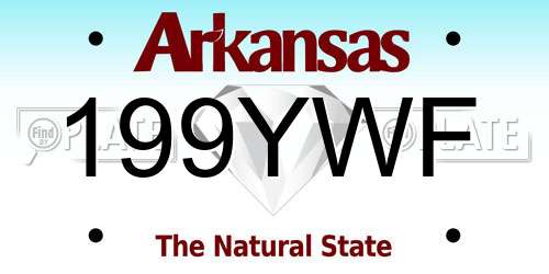 199YWF Arkansas License Plate