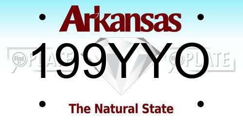 199YYO Arkansas License Plate