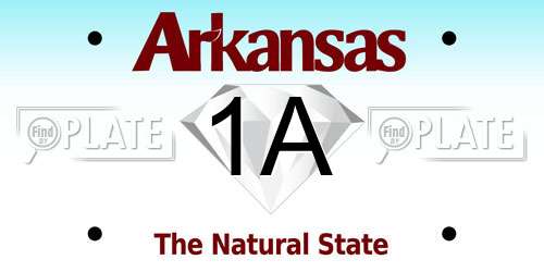 1A Arkansas License Plate