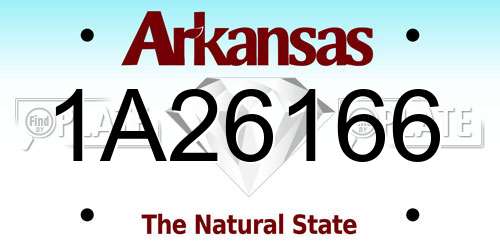 1A26166 Arkansas License Plate