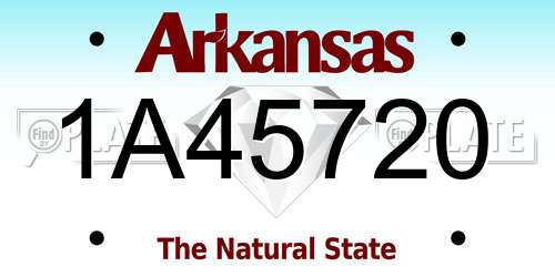 1A45720 Arkansas License Plate