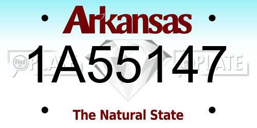 1A55147 Arkansas License Plate