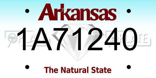 1A71240 Arkansas License Plate