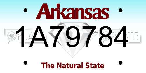 1A79784 Arkansas License Plate