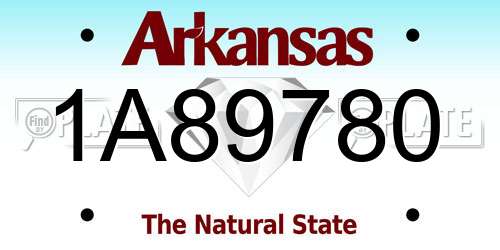 1A89780 Arkansas License Plate