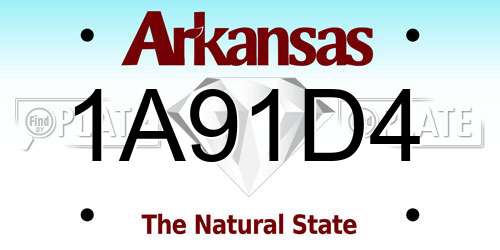 1A91D4 Arkansas License Plate